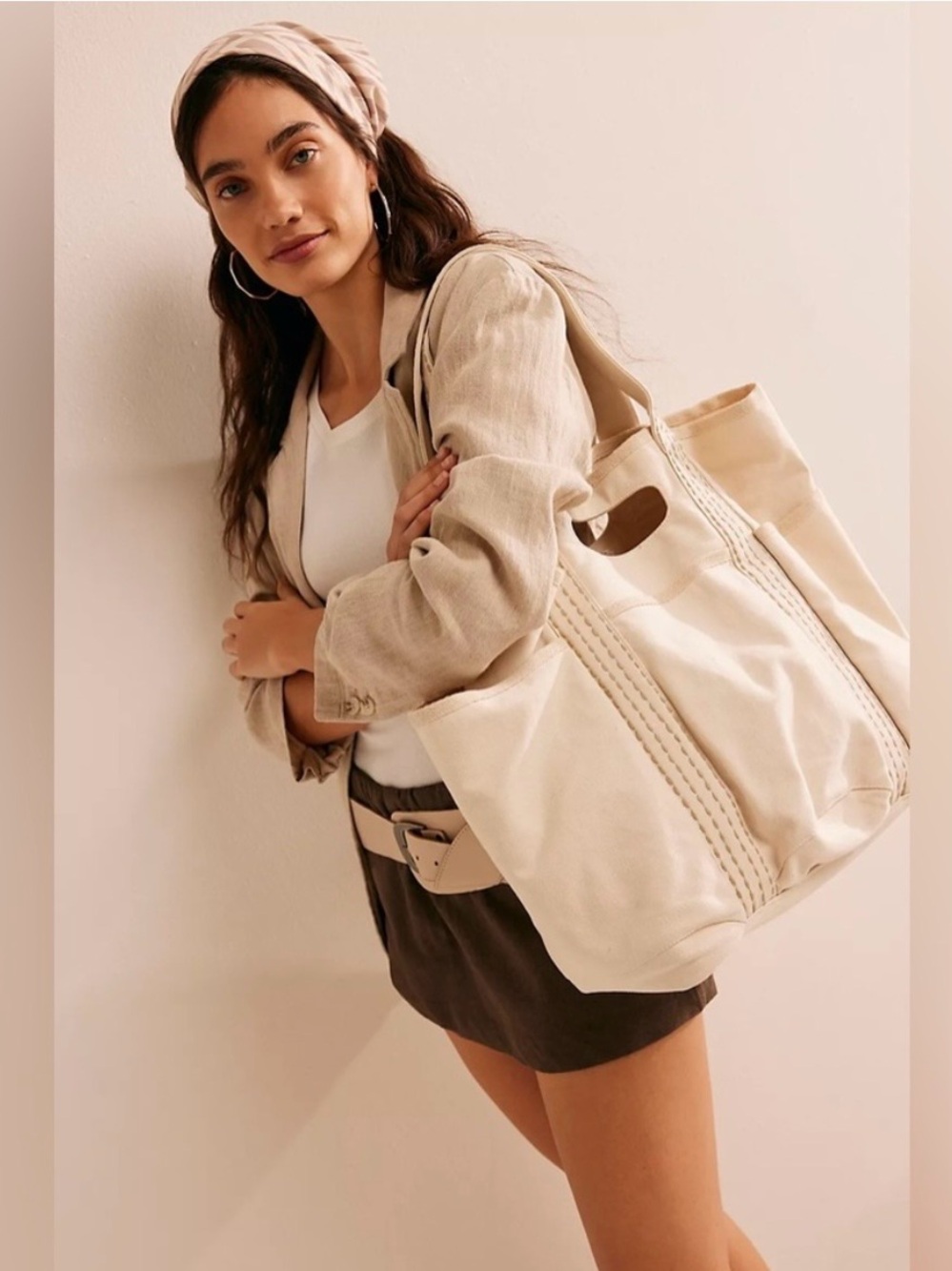 Free People Caravan Canvas Tote Tea